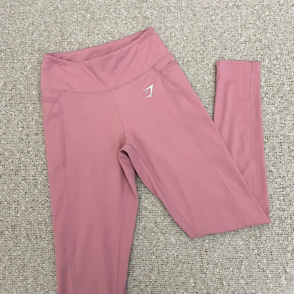 Gymshark Pink High Waist Athletic Leggings With Pockets